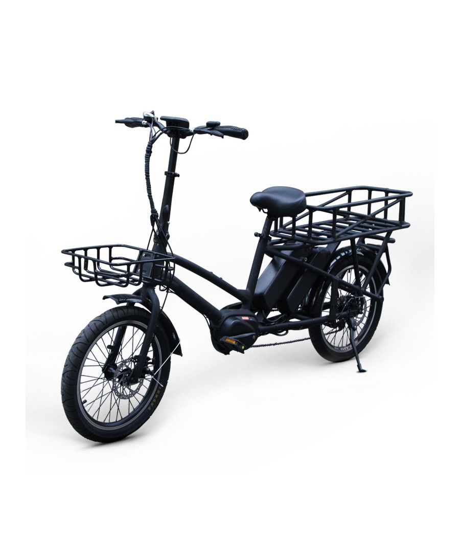 Pyörä soveltuu myös rahtipyöräksi vaivattomaan tavaroiden kuljettamiseen