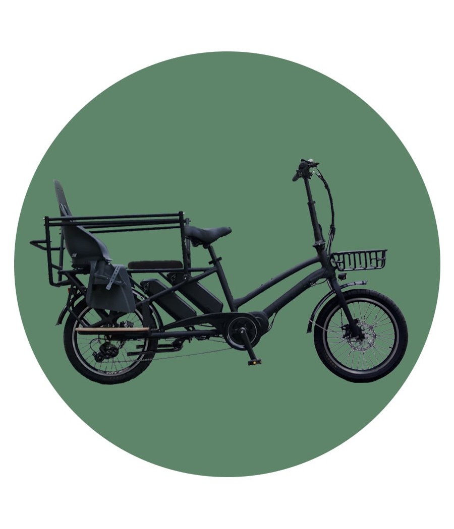 Familybike.fi TKC perhepyörä kahden lapsen kuljettamiseen